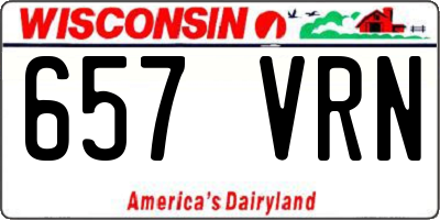 WI license plate 657VRN
