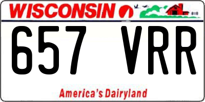 WI license plate 657VRR