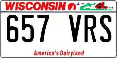 WI license plate 657VRS