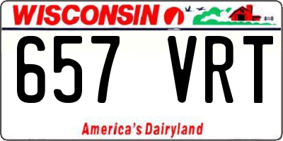WI license plate 657VRT