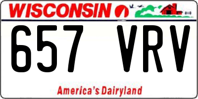 WI license plate 657VRV