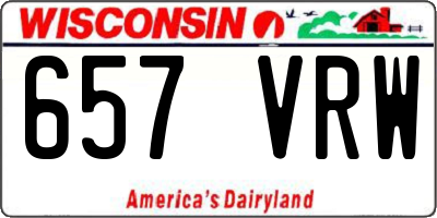 WI license plate 657VRW