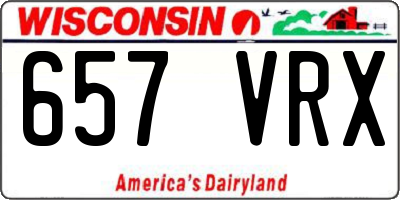WI license plate 657VRX