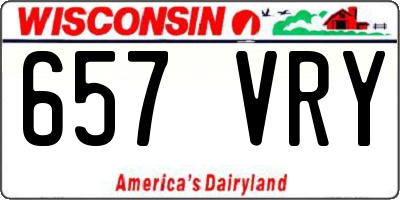 WI license plate 657VRY