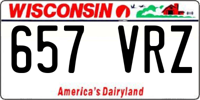 WI license plate 657VRZ