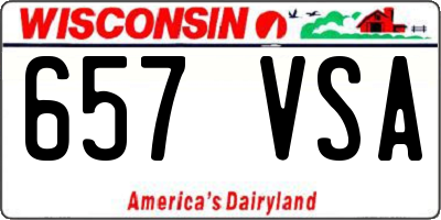 WI license plate 657VSA