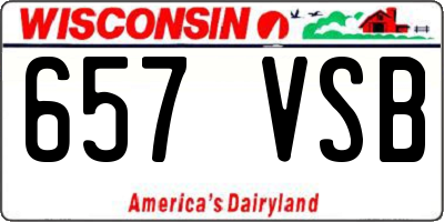 WI license plate 657VSB