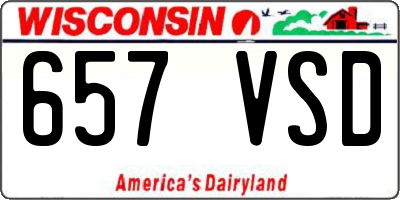 WI license plate 657VSD