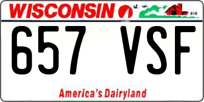 WI license plate 657VSF