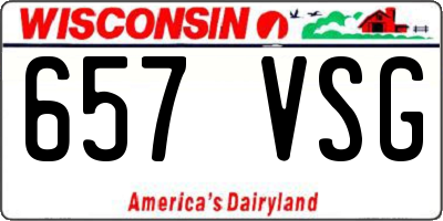 WI license plate 657VSG