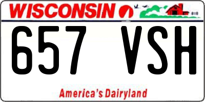 WI license plate 657VSH