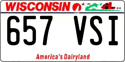 WI license plate 657VSI