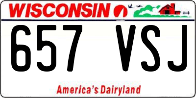 WI license plate 657VSJ