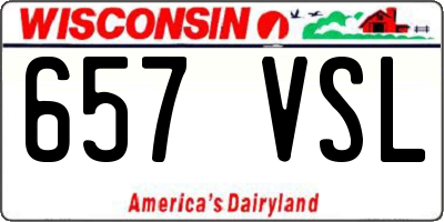 WI license plate 657VSL