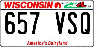 WI license plate 657VSQ