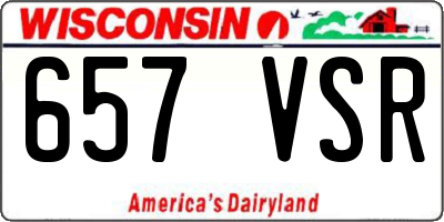 WI license plate 657VSR