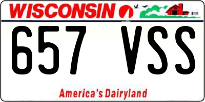WI license plate 657VSS