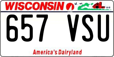WI license plate 657VSU