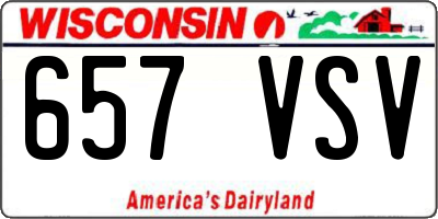 WI license plate 657VSV