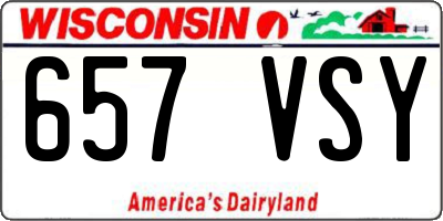 WI license plate 657VSY