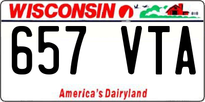 WI license plate 657VTA