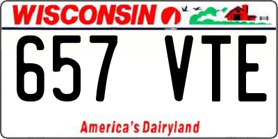 WI license plate 657VTE