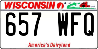 WI license plate 657WFQ