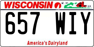 WI license plate 657WIY