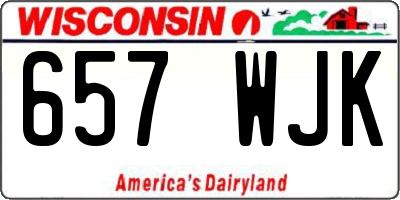 WI license plate 657WJK