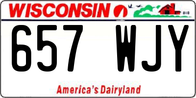 WI license plate 657WJY
