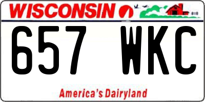 WI license plate 657WKC
