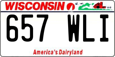 WI license plate 657WLI
