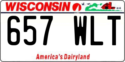 WI license plate 657WLT
