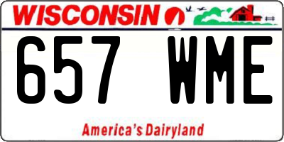 WI license plate 657WME