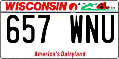 WI license plate 657WNU