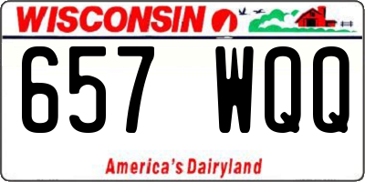 WI license plate 657WQQ