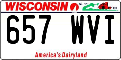 WI license plate 657WVI