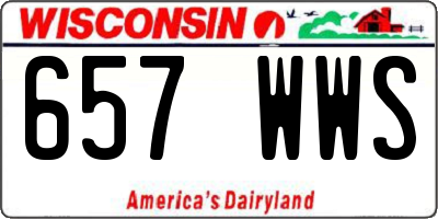 WI license plate 657WWS