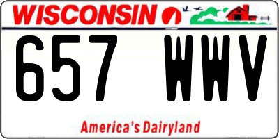 WI license plate 657WWV