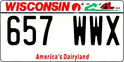 WI license plate 657WWX
