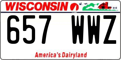 WI license plate 657WWZ