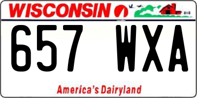 WI license plate 657WXA