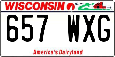 WI license plate 657WXG