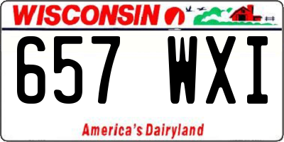 WI license plate 657WXI