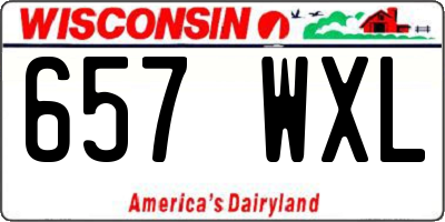 WI license plate 657WXL