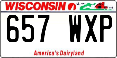 WI license plate 657WXP