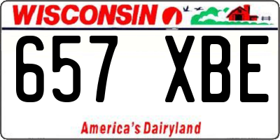 WI license plate 657XBE