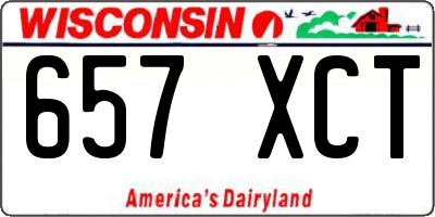 WI license plate 657XCT