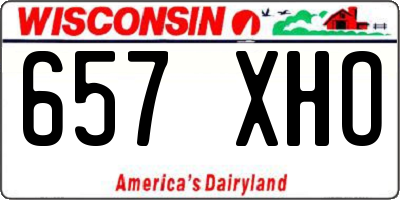 WI license plate 657XHO
