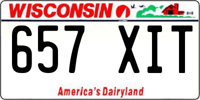 WI license plate 657XIT